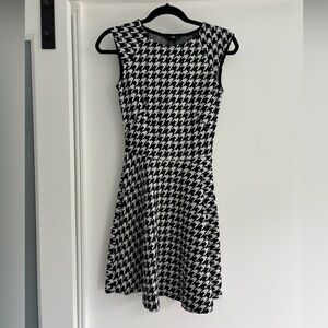 H&M Black and White Houndstooth Mini Dress